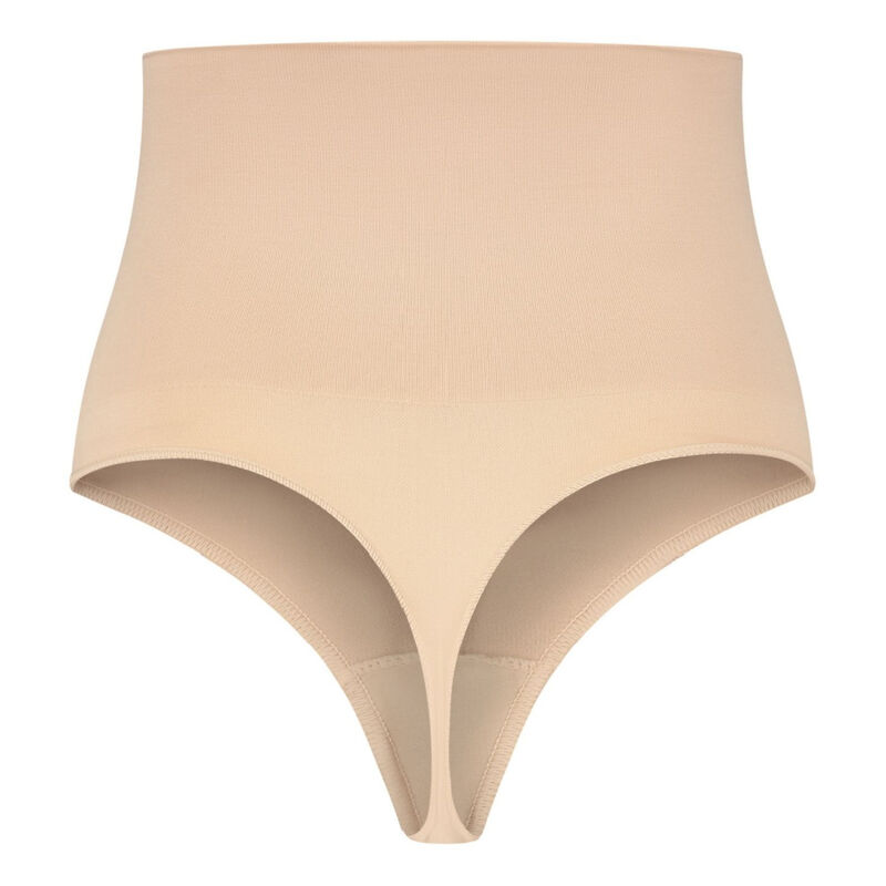 BYE-BRA - NAHTLOSER GÜRTEL STIL TANGA BEIGE GRÖSSE L – Bild 3
