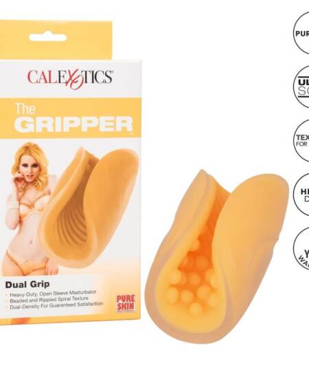 CALEXOTICS - BEADED GRIP MASTURBATOR ORANGE