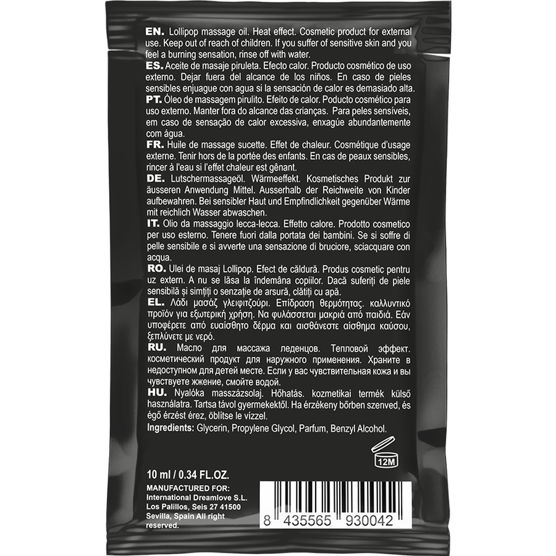 COQUETTE CHIC DESIRE - POCKET KISSABLE MASSAGEÖL MIT WRMEEFFEKT LOLLIPOP 10 ML – Bild 2