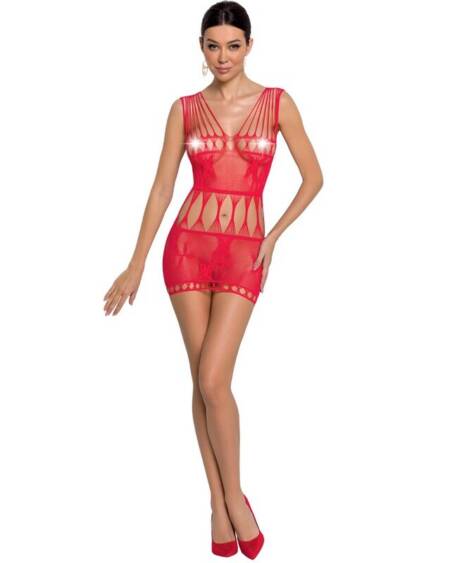 PASSION - WOMAN BS090 ROTER BODYSTOCKING, EINE GRÖSSE