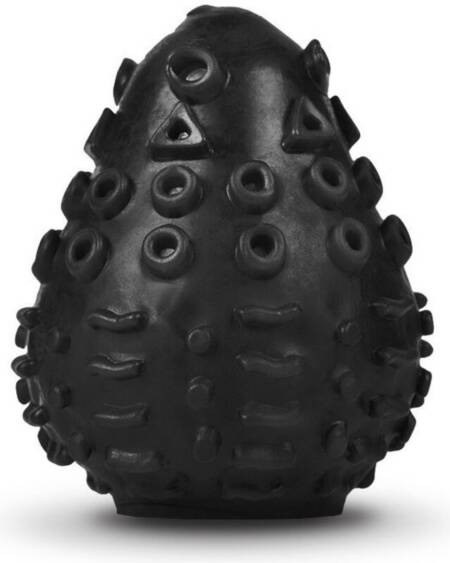 G-VIBE - WIEDERVERWENDBARES TEXTURIERTES MASTURBATOR-EI SCHWARZ