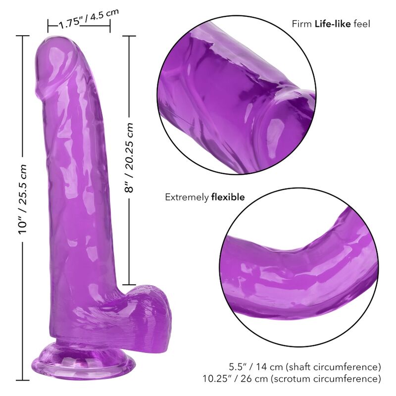 CALEXOTICS - GRÖSSE KÖNIGIN-DILDO LILA 20.3 CM – Bild 5