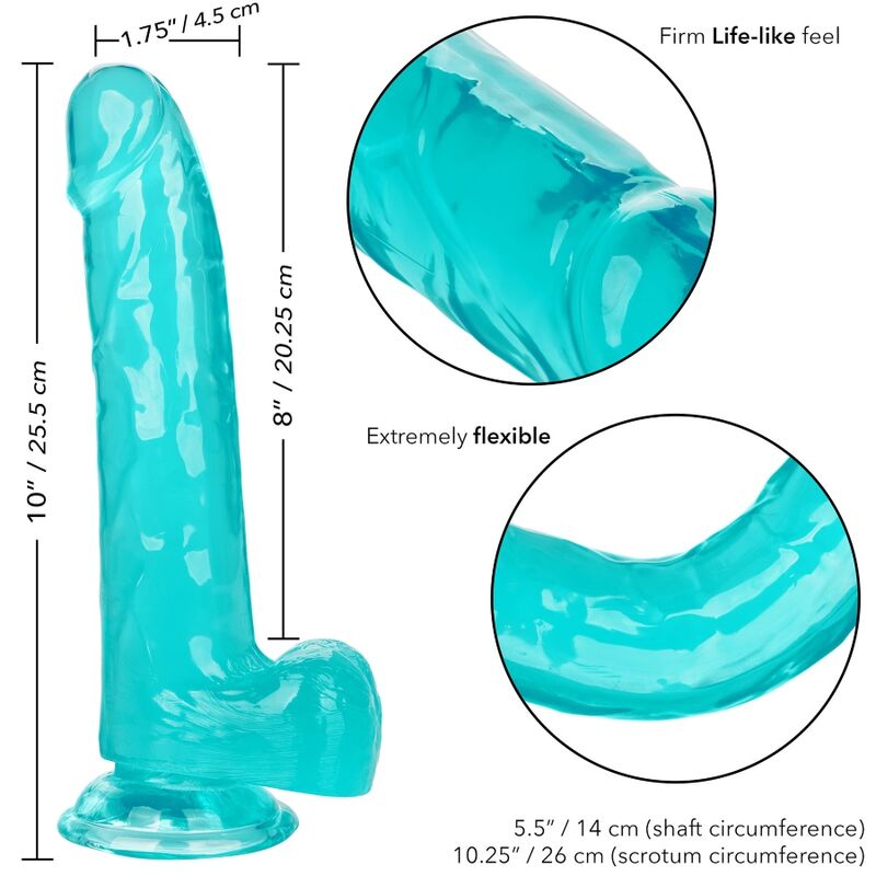 CALEXOTICS - GRÖSSE KÖNIGIN-DILDO BLAU 20.3 CM – Bild 6