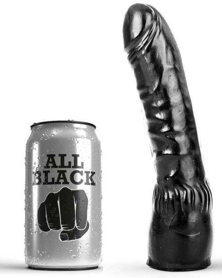 ALL BLACK - DILDO SCHWARZ REALISTISCH 20 CM