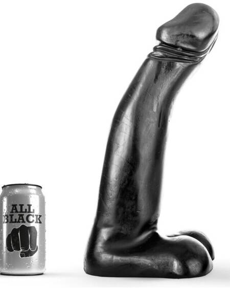 ALL BLACK - REALISTISCHER SCHWARZER FISTINGDILDO 29 CM