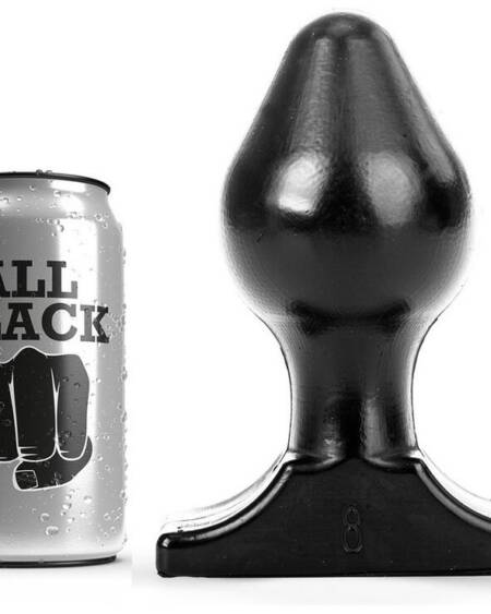 ALL BLACK - ANALPLUG 16X8 CM
