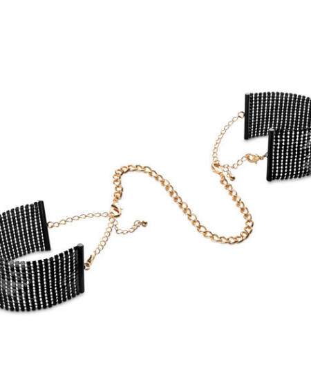 BIJOUX - DÉSIR MÉTALLIQUE HANDSCHELLEN AUS SCHWARZEM METALLGEWEBE