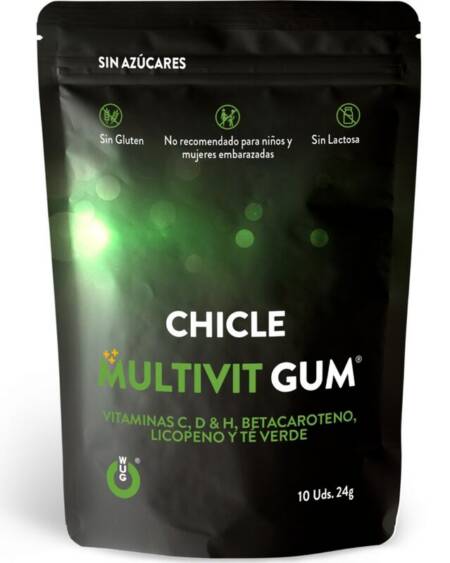 WUG GUM - MULTIVIT VITAMIN C, H, D, BETA-CAROTENE, LYCOPENE AND GREEN TEA 10 UNITS