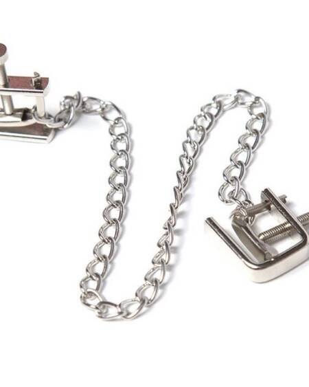 OHMAMA FETISH - METALLSCHRAUBENKLEMMEN MIT KETTE