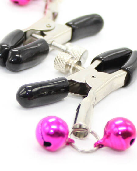 OHMAMA FETISH - NIPPELKLEMMEN MIT ROSA GLOCKE