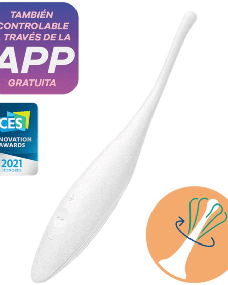 SATISFYER - TWIRLING JOY CLIT TIP VIBRATOR WEISS