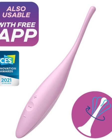 SATISFYER - TWIRLING JOY CLIT TIP VIBRATOR ROSA