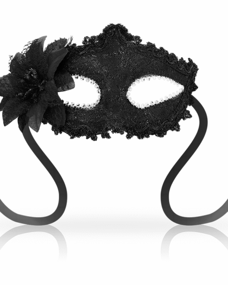 OHMAMA - ANTIZAZ-MASKEN SEITLICHE BLUME IM VENEZIANISCHEN STIL - SCHWARZ