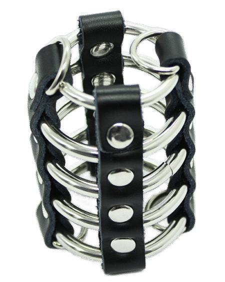 OHMAMA FETISH - PENISKFIG MIT METALLRINGEN UND LEDERRIEMEN