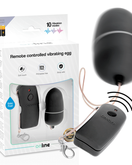 ONLINE - VIBRIERENDES EI MIT SCHWARZER FERNBEDIENUNG