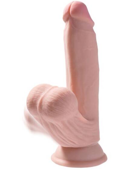 KING COCK - PLUS 3D DILDO SWINGING BALLS 15.2 CM HELLE HAUT