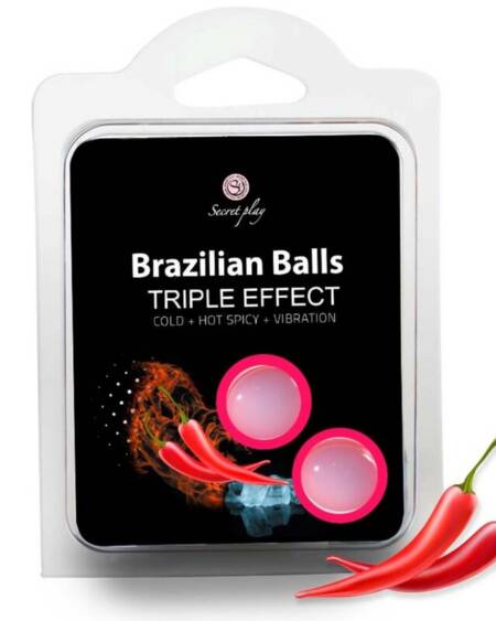 SECRETPLAY - SET 2 BRASILIANISCHE BÄLLE DREIFACH-EFFEKT