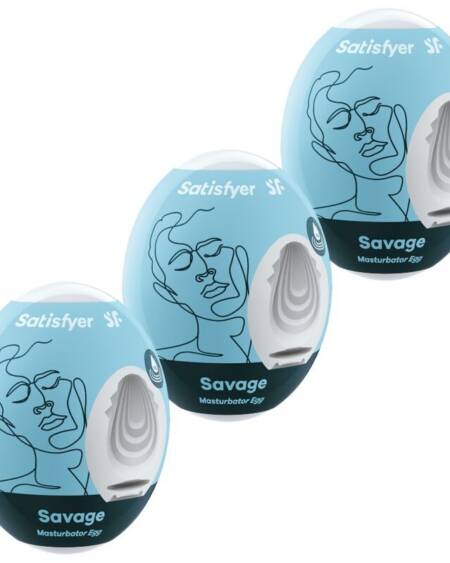 SATISFYER - 3 MASTURBATOR EIER SAVAGE
