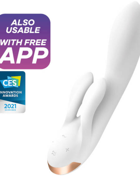 SATISFYER - DOUBLE FLEX VIBRATOR APP WEISS