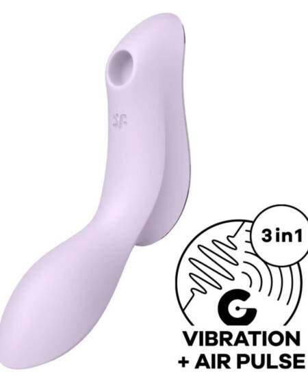 SATISFYER - CURVY TRINITY 2 AIR PULSE VIBRATOR LILA