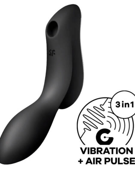 SATISFYER - CURVY TRINITY 2 AIR PULSE VIBRATOR SCHWARZ