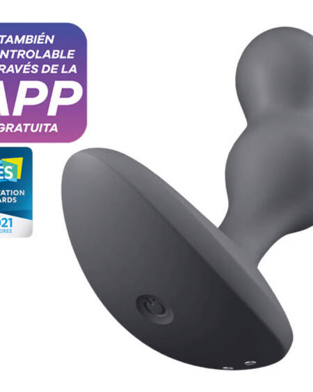 SATISFYER - DEEP DIVER VIBRATING PLUG APP GRAU
