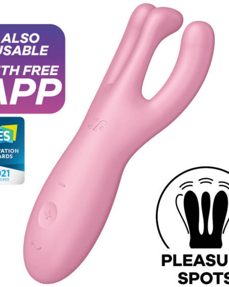 SATISFYER - THREESOME 4 VIBRATORAPP ROSA