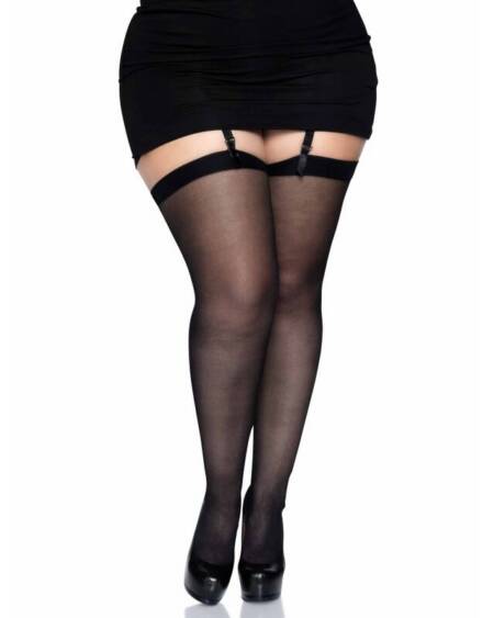 LEG AVENUE - SCHWARZE STRUMPFHOSE PLUS
