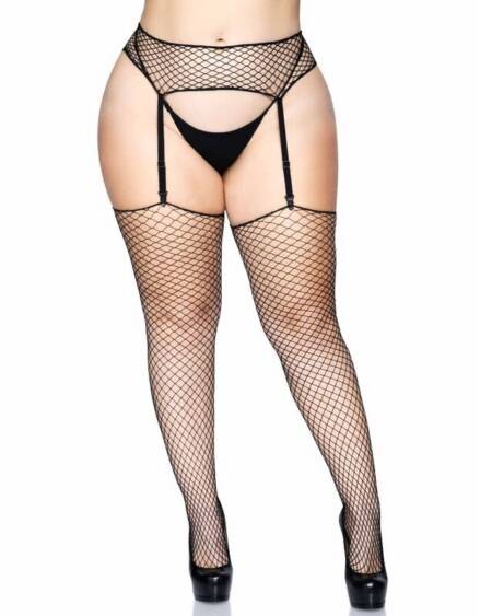 LEG AVENUE - STRUMPFGÜRTEL- UND STRUMPFSET IN ÜBERGRÖSSE