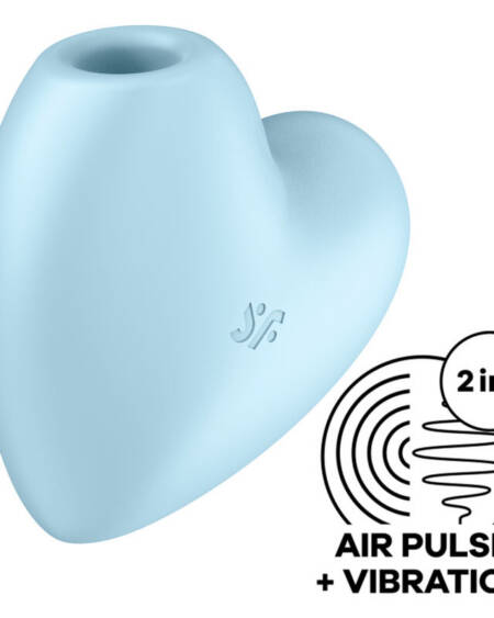 SATISFYER - CUTIE HEART AIR PULSE STIMULATOR & VIBRATOR BLAU