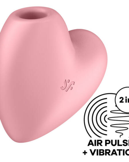 SATISFYER - CUTIE HEART AIR PULSE STIMULATOR & VIBRATOR ROSA