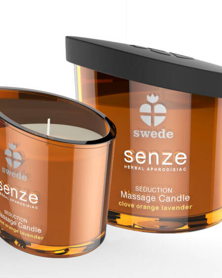 SWEDE - SENZE SEDUCTION MASSAGEKERZE - NELKE, ORANGE, LAVENDEL