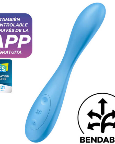 SATISFYER - G-SPOT FLEX 4+ MULTI VIBRATOR APP BLAU