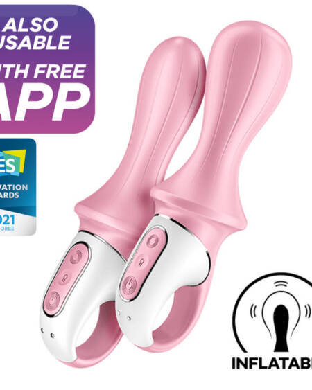 SATISFYER - AIR PUMP BOOTY 5+ AUFBLASBARER ANALVIBRATOR ROSA