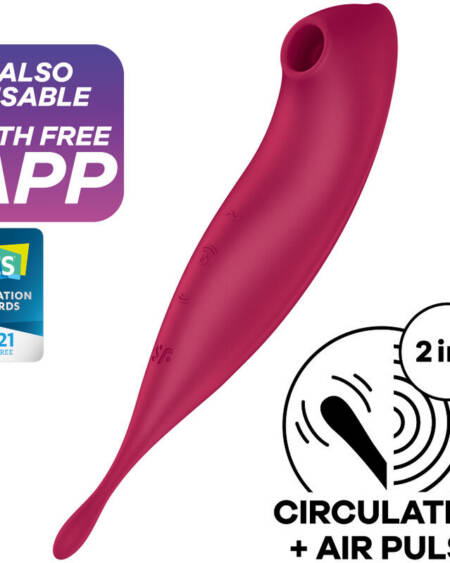 SATISFYER - TWIRLING PRO+ AIR PULSE STIMULATOR & VIBRATOR APP ROT