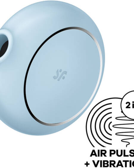 SATISFYER - PRO TO GO 3 DOPPELTER LUFTPULSSTIMULATOR & VIBRATOR BLAU