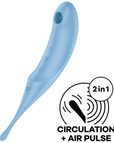 SATISFYER - TWIRLING PRO AIR PULSE STIMULATOR & VIBRATOR BLAU