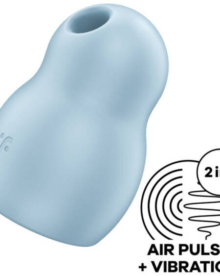 SATISFYER - PRO TO GO 1 DOPPELTER LUFTPULSSTIMULATOR & VIBRATOR BLAU
