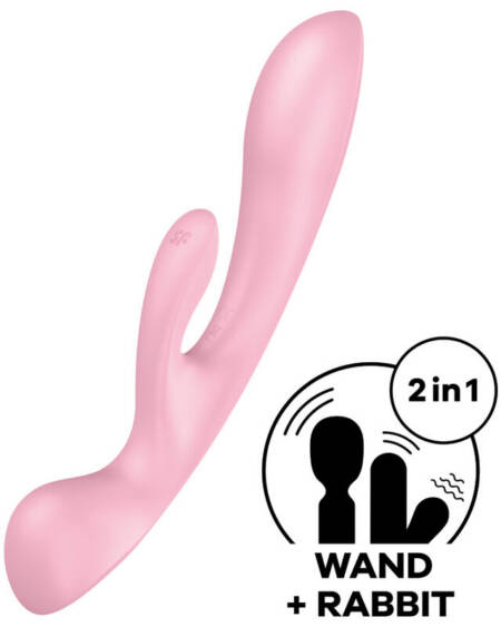 SATISFYER - TRIPLE OH HYBRID VIBRATION ROSA