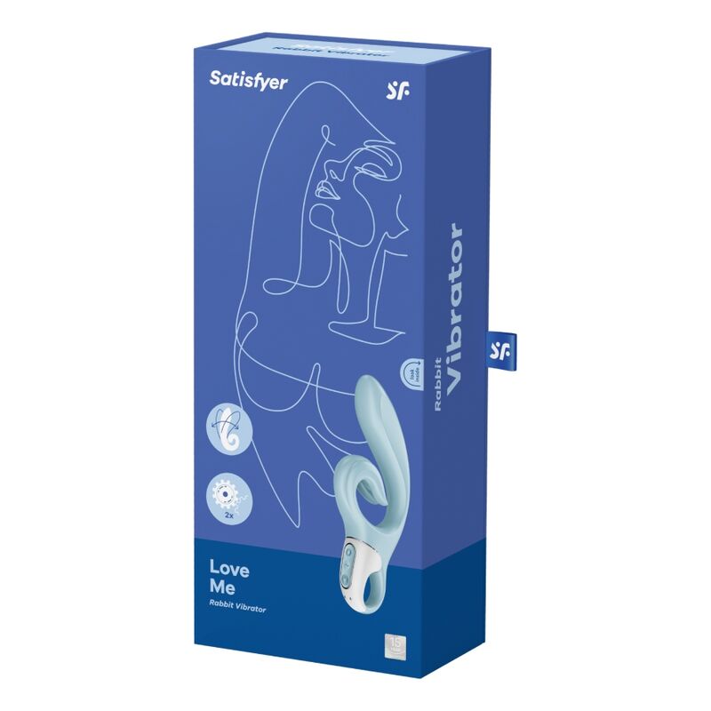 SATISFYER - LOVE ME RABBIT VIBRATION BLAU – Bild 5