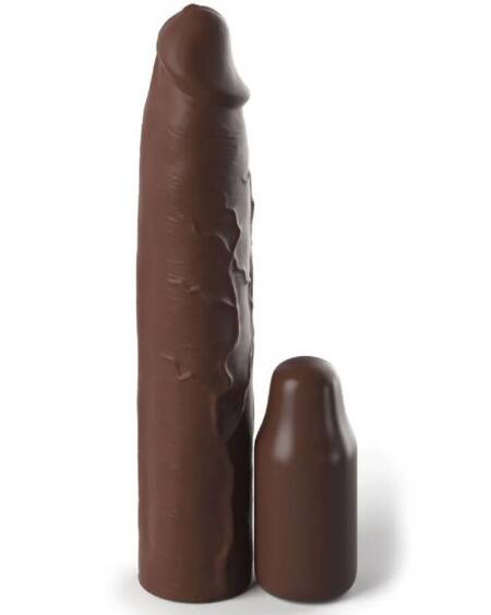 FANTASY X- TENSIONS - PIPEDREAMS SLEEVE 22,86 CM + 7,62 CM PLUG BROWN