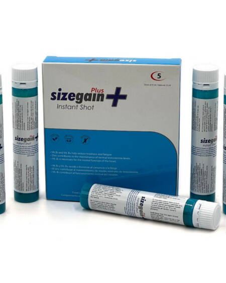 500 COSMETICS - SIZEGAIN PLUS INSTANT SHOT MALE ENERGIZER 5 UNITS