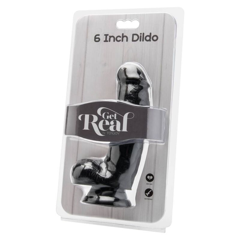 GET REAL - DILDO 12 CM MIT KUGELN SCHWARZ – Bild 2