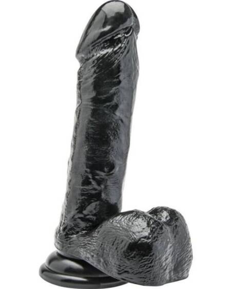 GET REAL - DILDO 18 CM MIT SCHWARZEN EIEREN