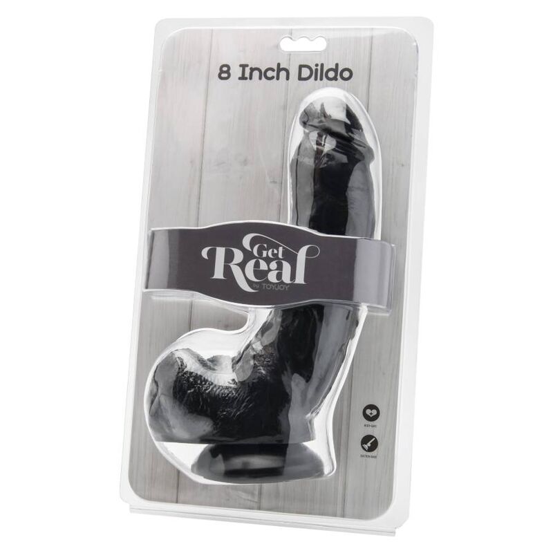 GET REAL - DILDO 20,5 CM MIT KUGELN SCHWARZ – Bild 2