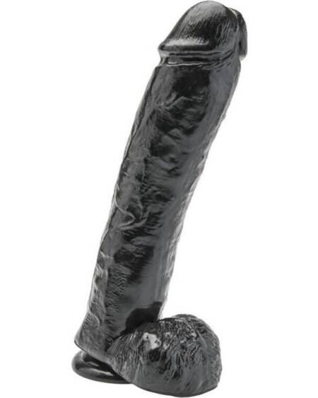 GET REAL - DILDO 28 CM MIT SCHWARZEN EIEREN