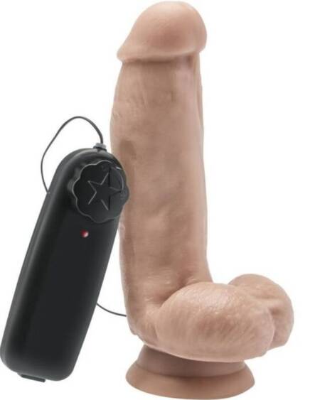 GET REAL - DILDO 12 CM MIT KUGELN VIBRATOR HAUT