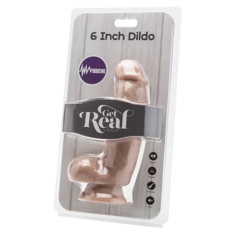 GET REAL - DILDO 12 CM MIT KUGELN VIBRATOR HAUT – Bild 2