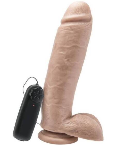 GET REAL - DILDO 25,5 CM MIT KUGELN VIBRATOR HAUT