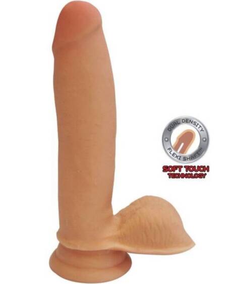 GET REAL - DUAL DENSITY DILDO 12 CM BALLS SKIN